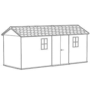 Keter Newton Plus 7.5x17ft diagram