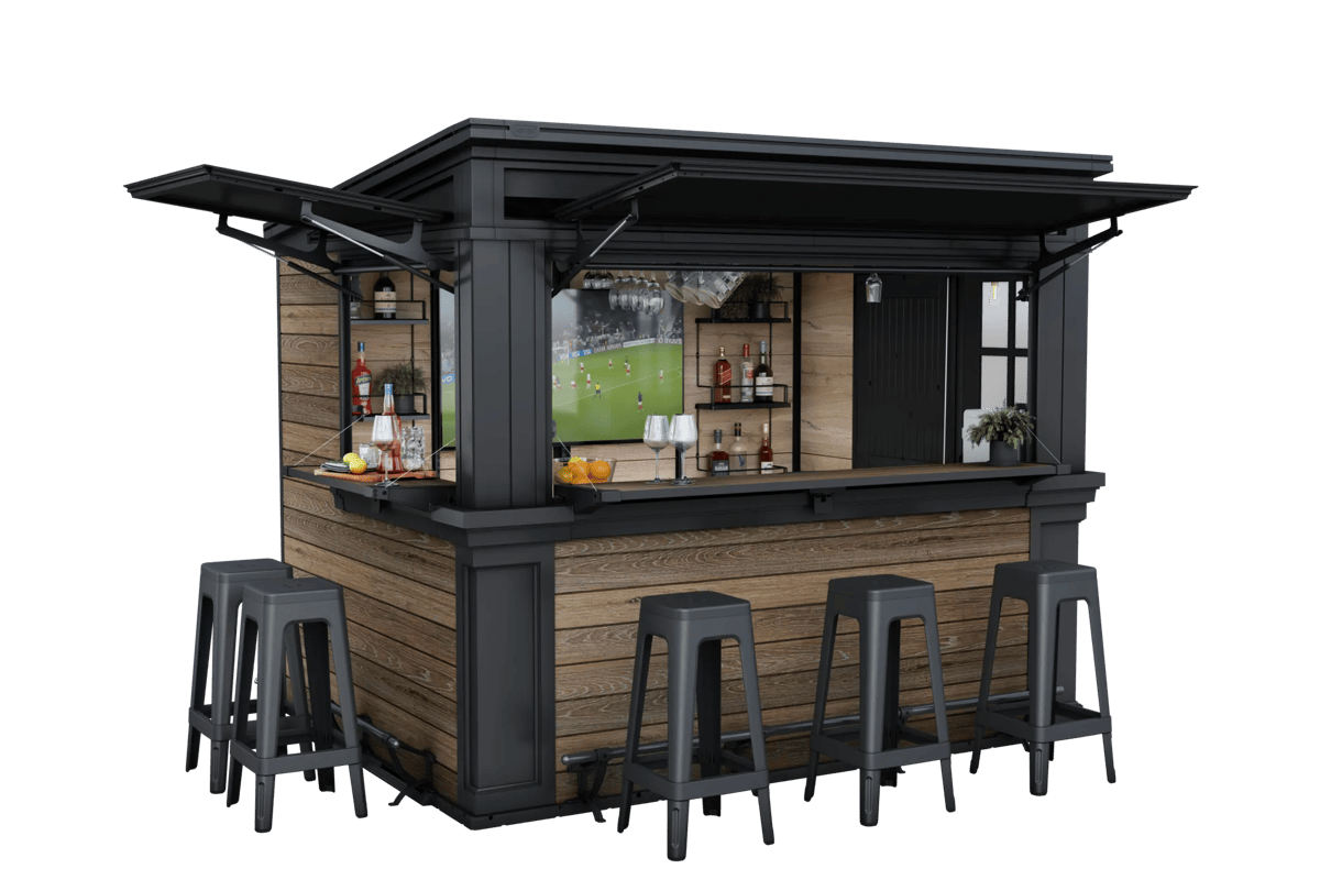 Keter Signature Outdoor Garden Bar Walnut Brown