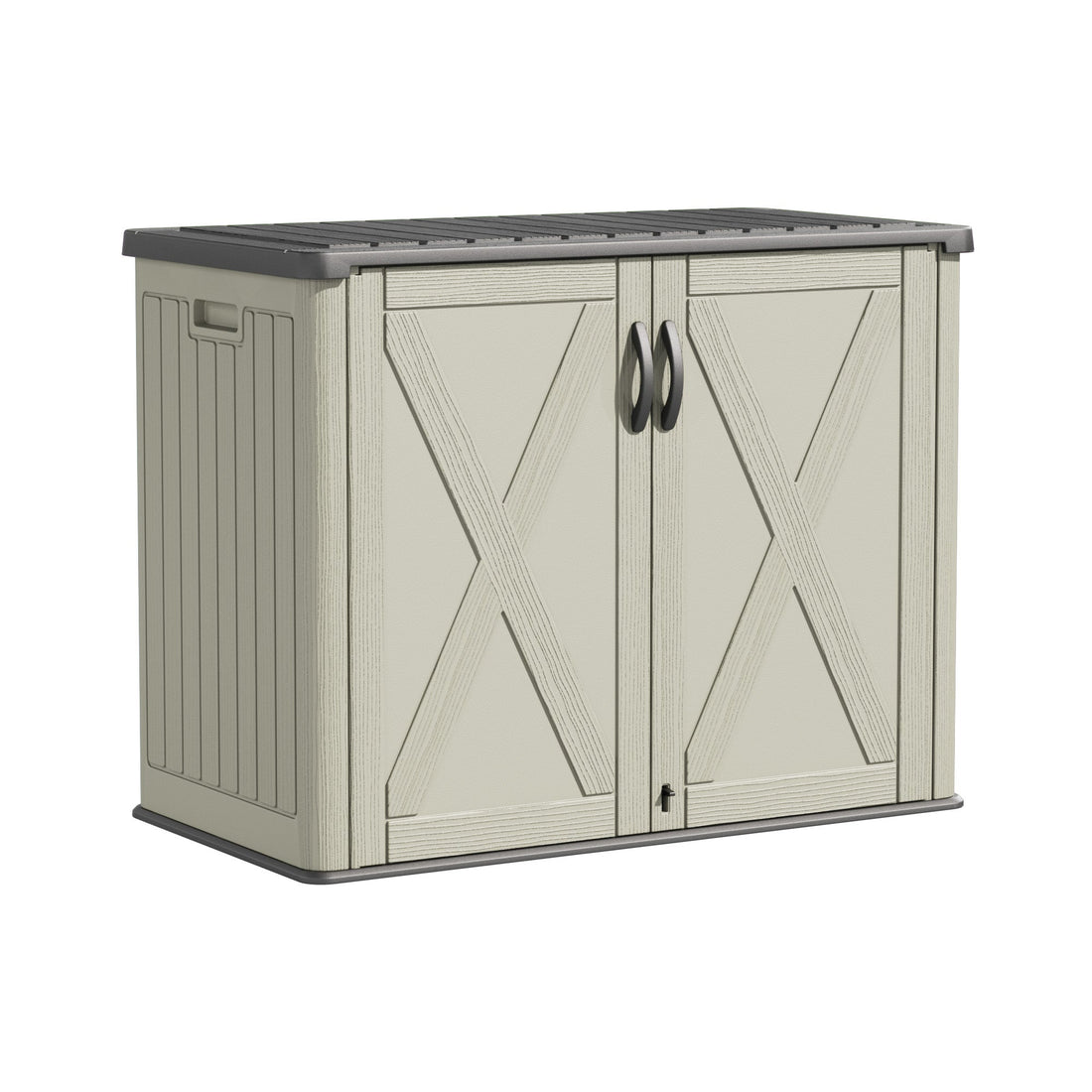 Patiowell 25 cu ft outdoor storage cabinet beige