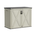 Patiowell 25 cu ft outdoor storage cabinet beige