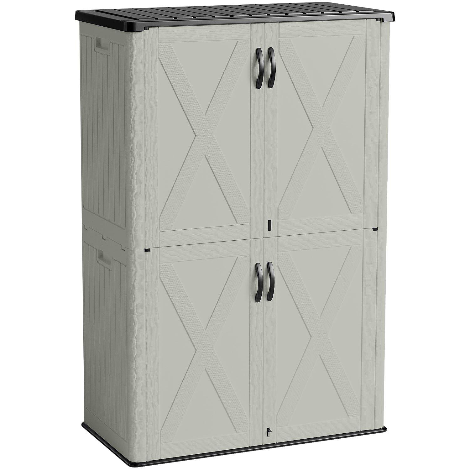 Patiowell 50 cu ft outdoor storage cabinet beige