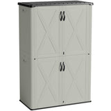 Patiowell 50 cu ft outdoor storage cabinet beige