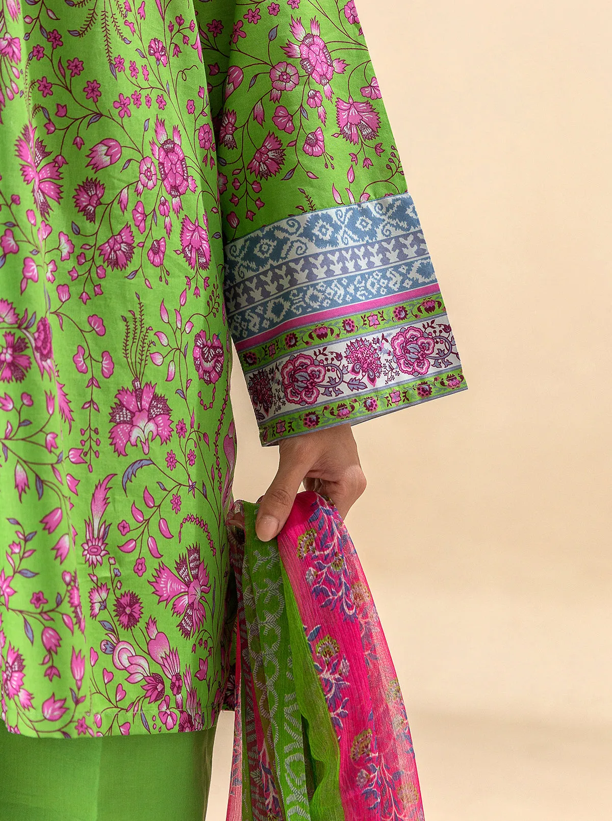 2 PIECE PRINTED LAWN SUIT-SPRING DAY