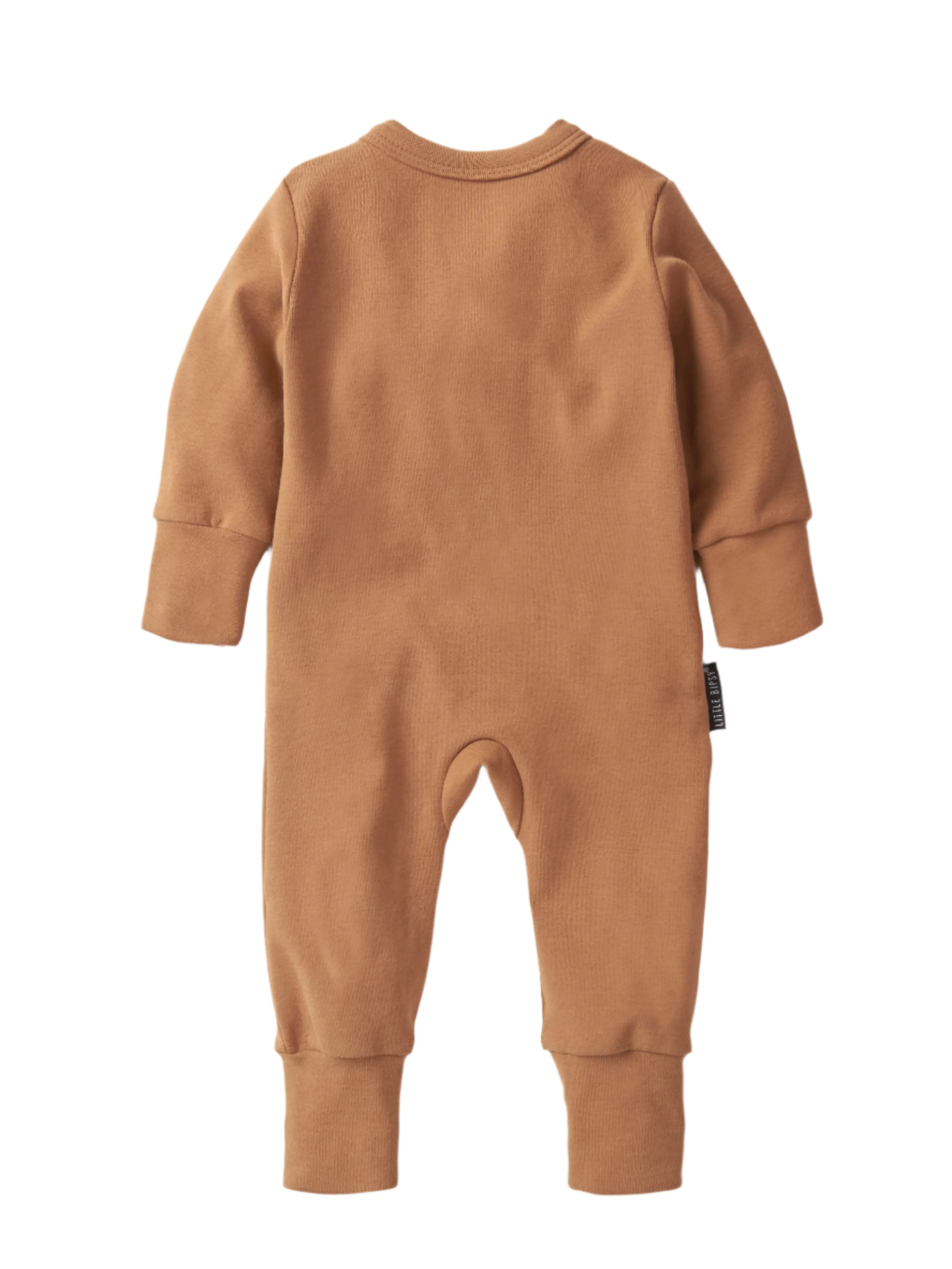 2-Way Zip Romper - Caramel