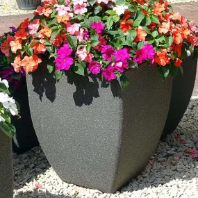 35cm Soho Square Planter Old Stone Plant Pot