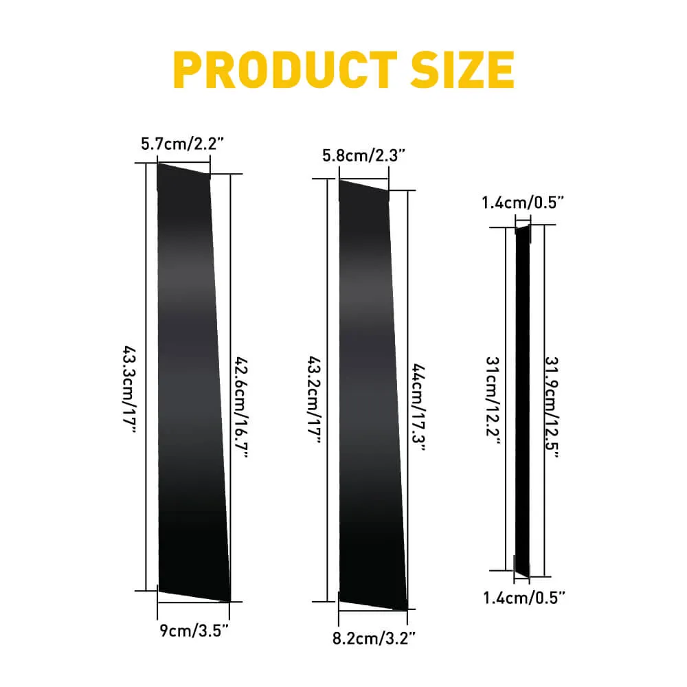 8Pcs Car Window B Pillar Post Trim Passenger Side Glossy Black Trim Compatible with 18-21 Toyota Camry