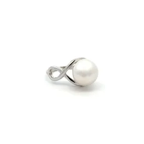 9K White Gold Australian South Sea 11-12mm Cultured Pearl Ring