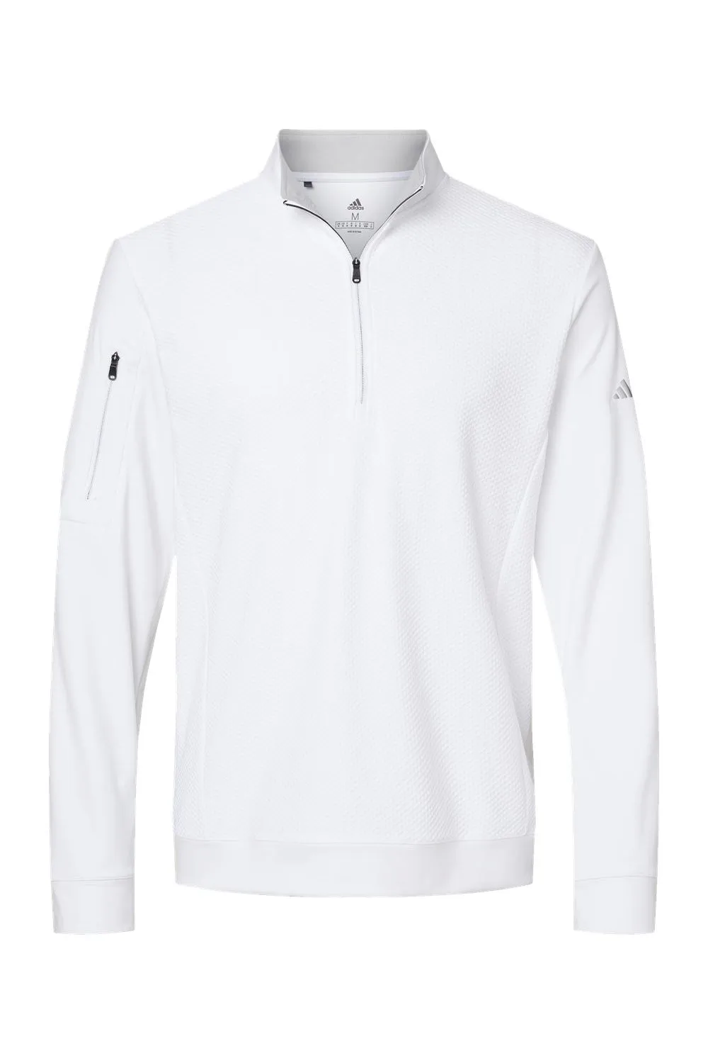 Adidas Mens Performance UPF 50  1/4 Zip Sweatshirt - White - NEW