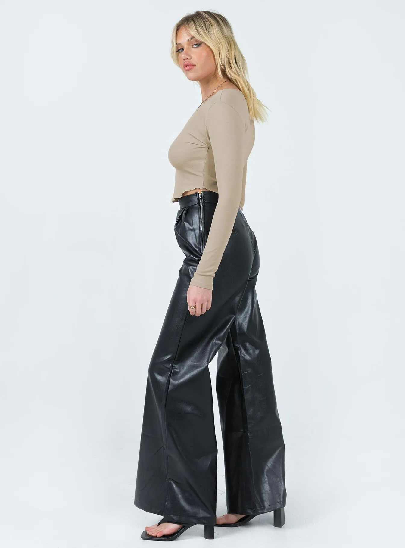 Angelica Pu Wide Leg Pants Black