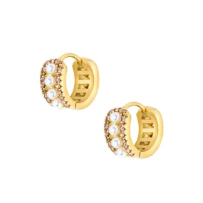 Anshi Pearl Hoop Earrings