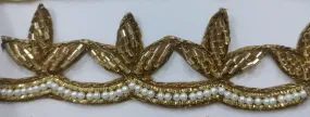 Antique Gold Zardozi Handwork Trim