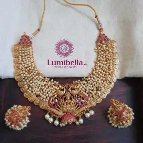 Antique Pearl Lakshmi Neckset