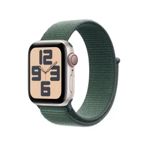 Apple Watch SE GPS   Cellular 40mm Starlight Aluminium Case with Lake Green Sport Loop