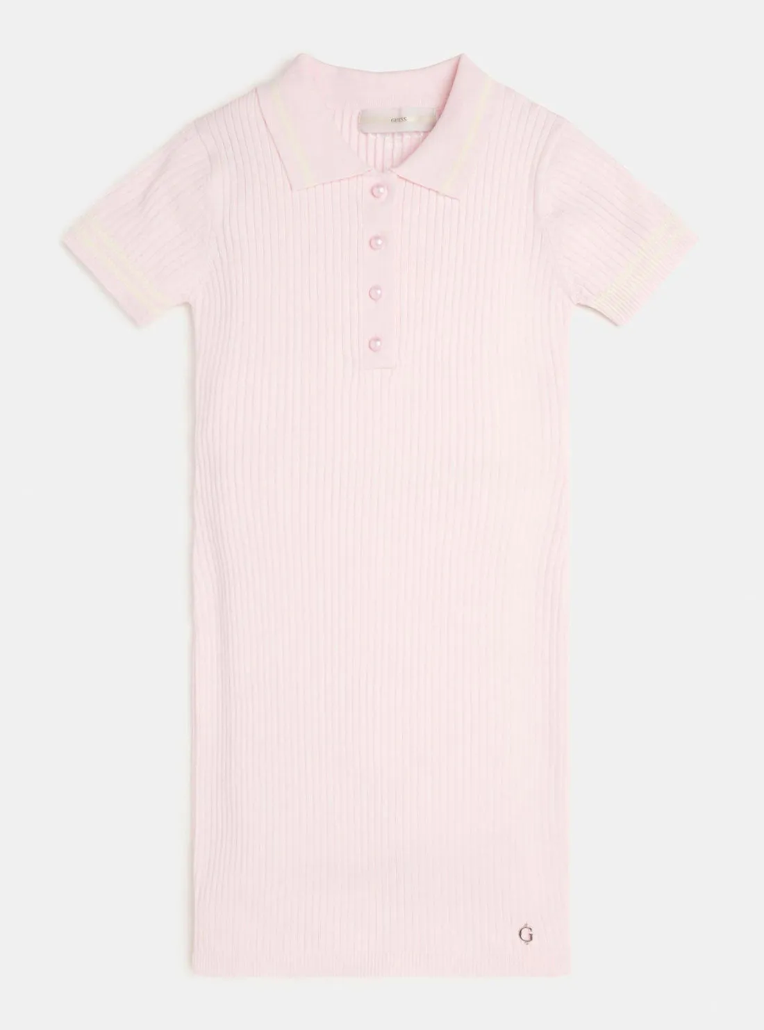 Ballet Pink Rib Polo Dress (7-16)