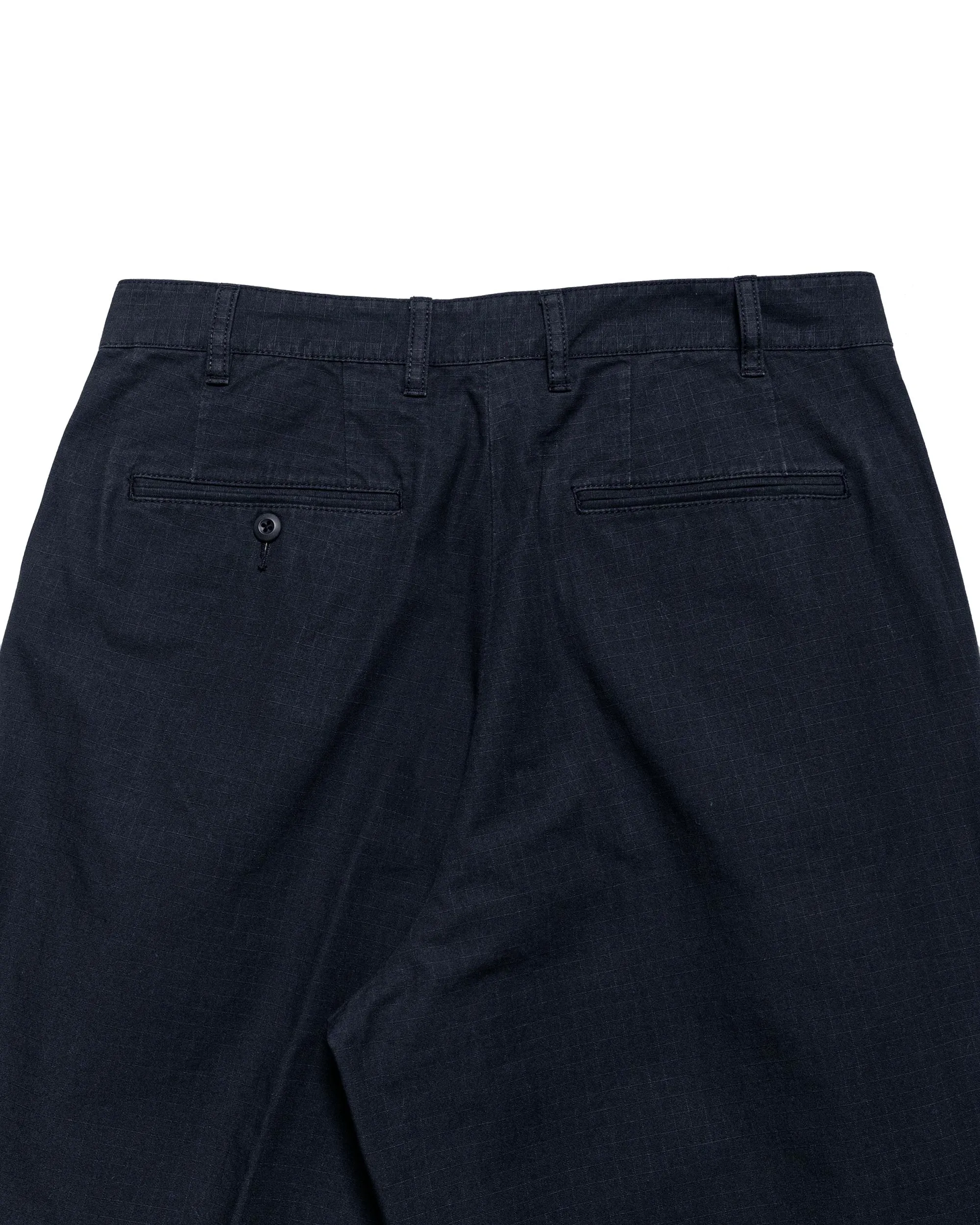 Beams Plus Lost & Found 2Pleats Cotton Ripstop Navy