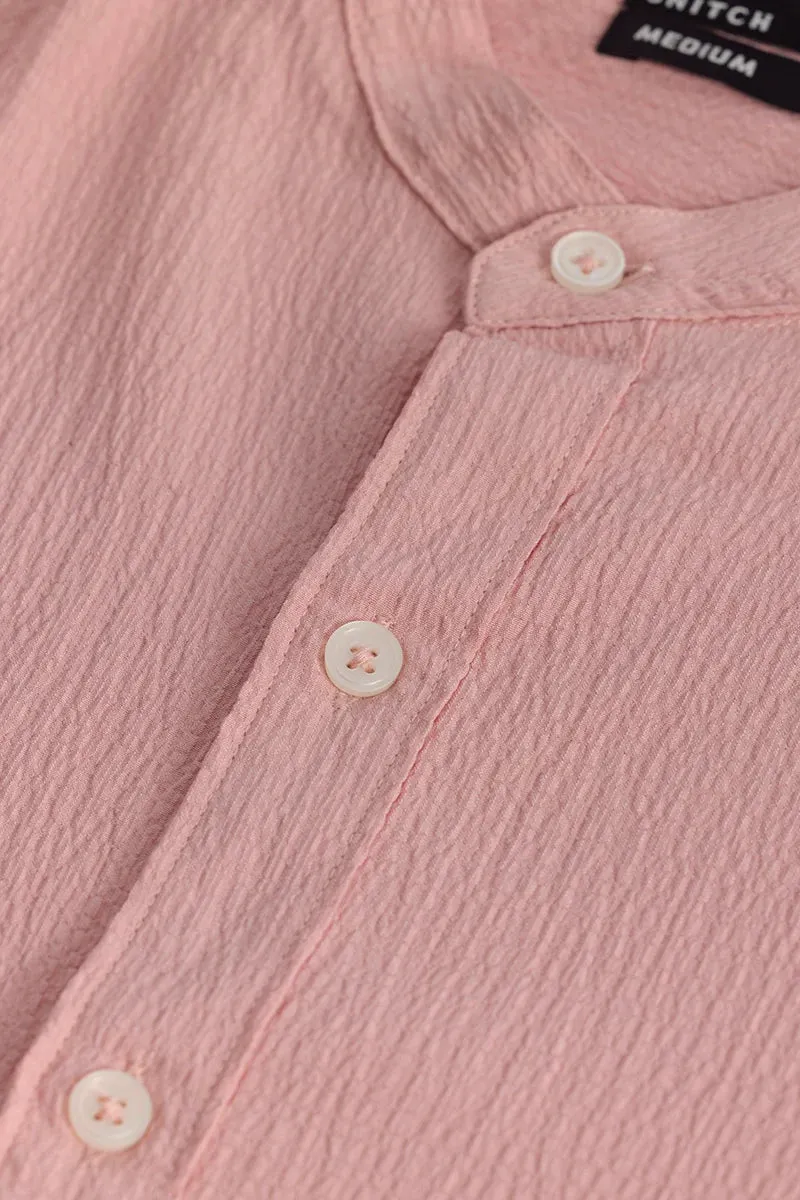 Berit Pink Textured Shirts