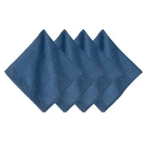 Berry Trim Napkin Set/4 - Navy