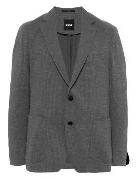 BOSS single-breasted seersucker blazer