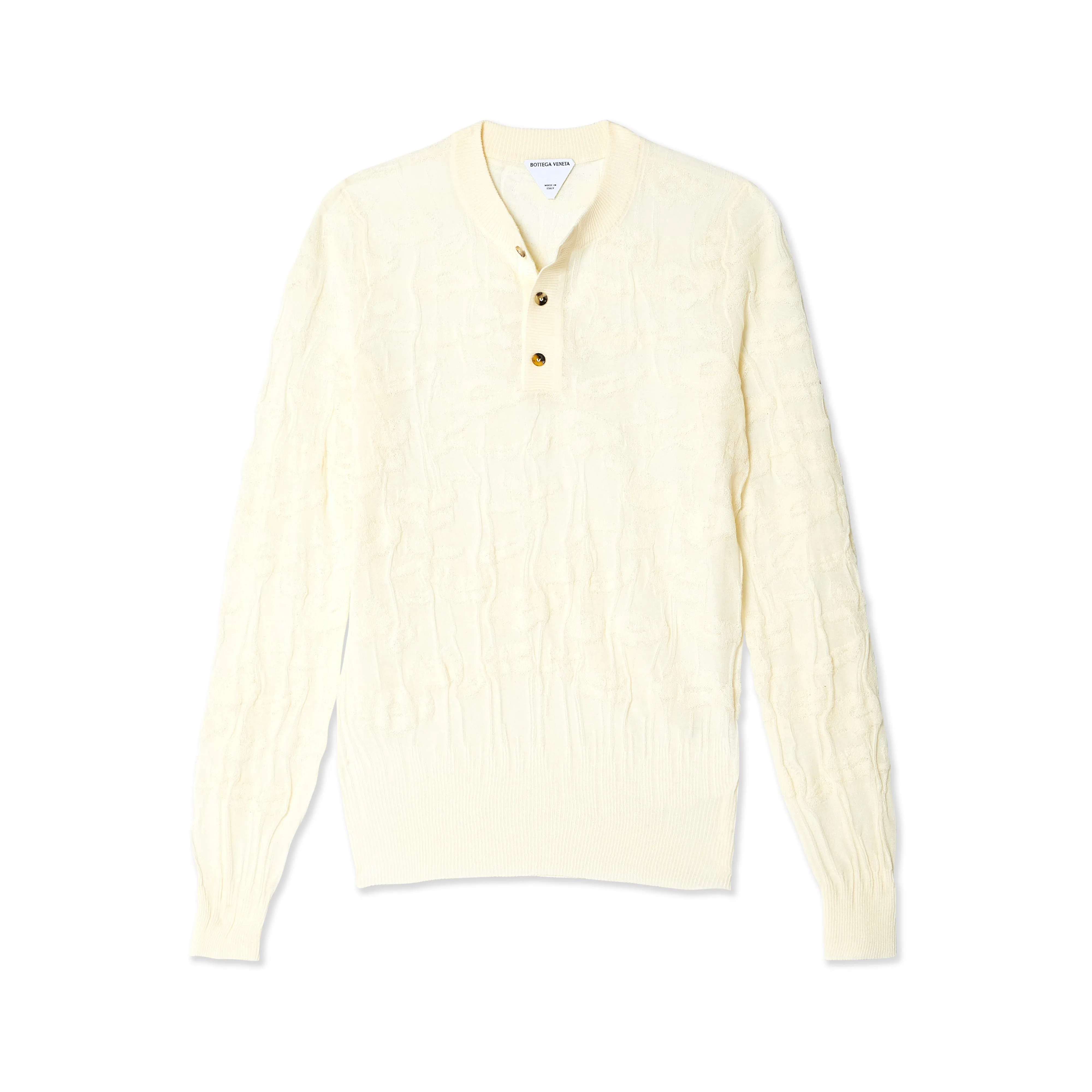 Bottega Veneta - Women's Henley Sweater - (Chalk)