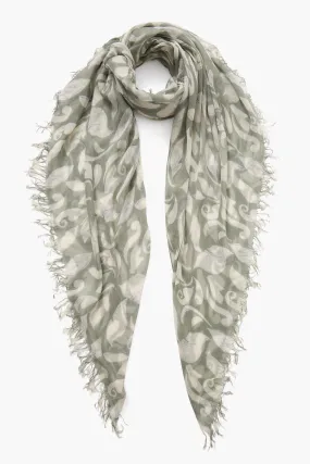 Cashmere and Silk Scarf Sage Ivy