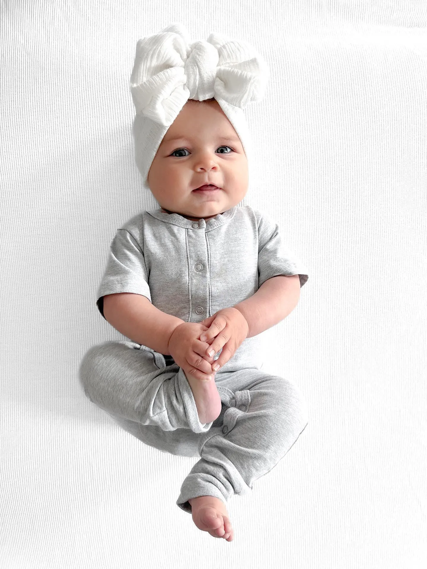 Classic Snap Romper - Grey