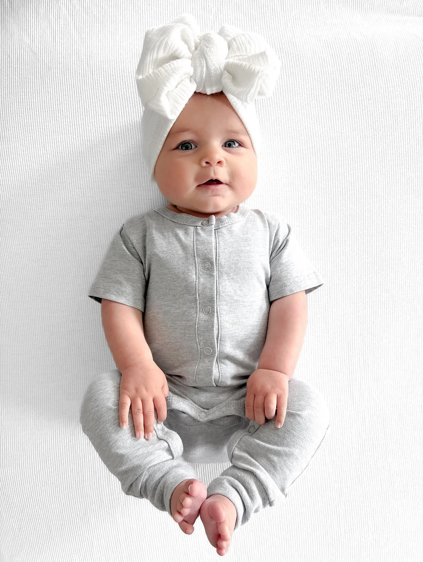 Classic Snap Romper - Grey