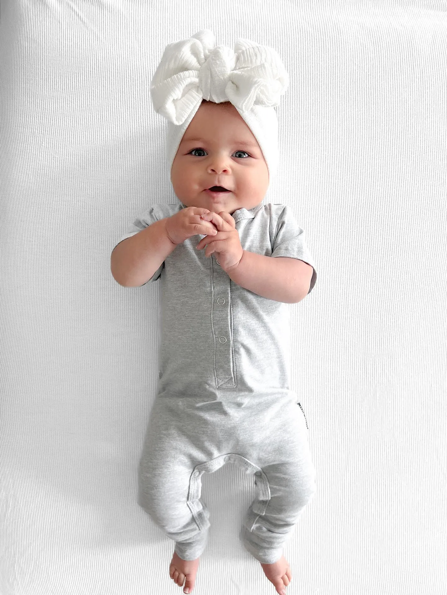 Classic Snap Romper - Grey