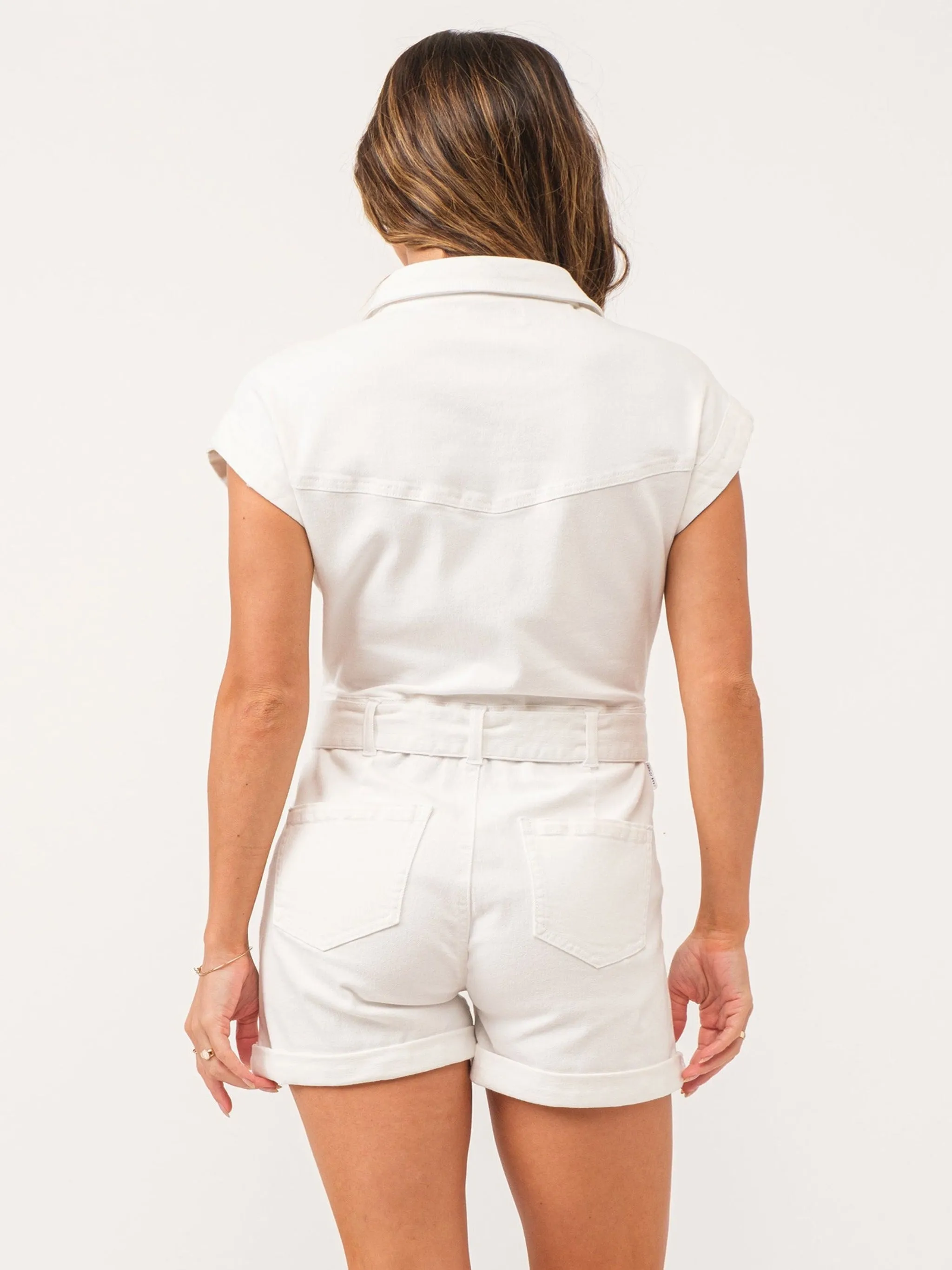 Dear John Marley Romper - White