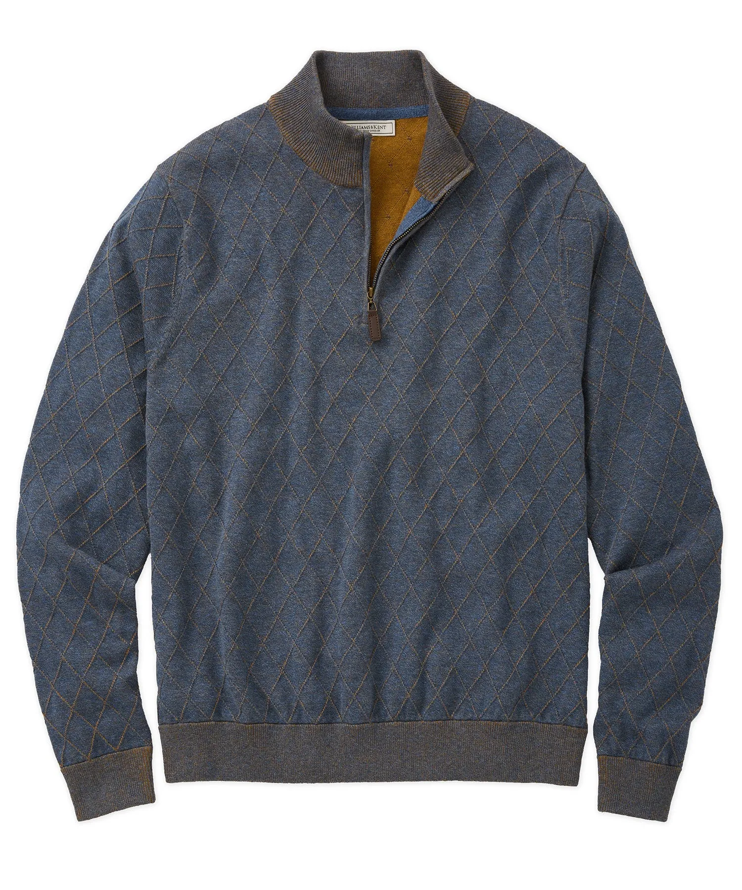 Diamond Lattice Quarter-Zip Sweater