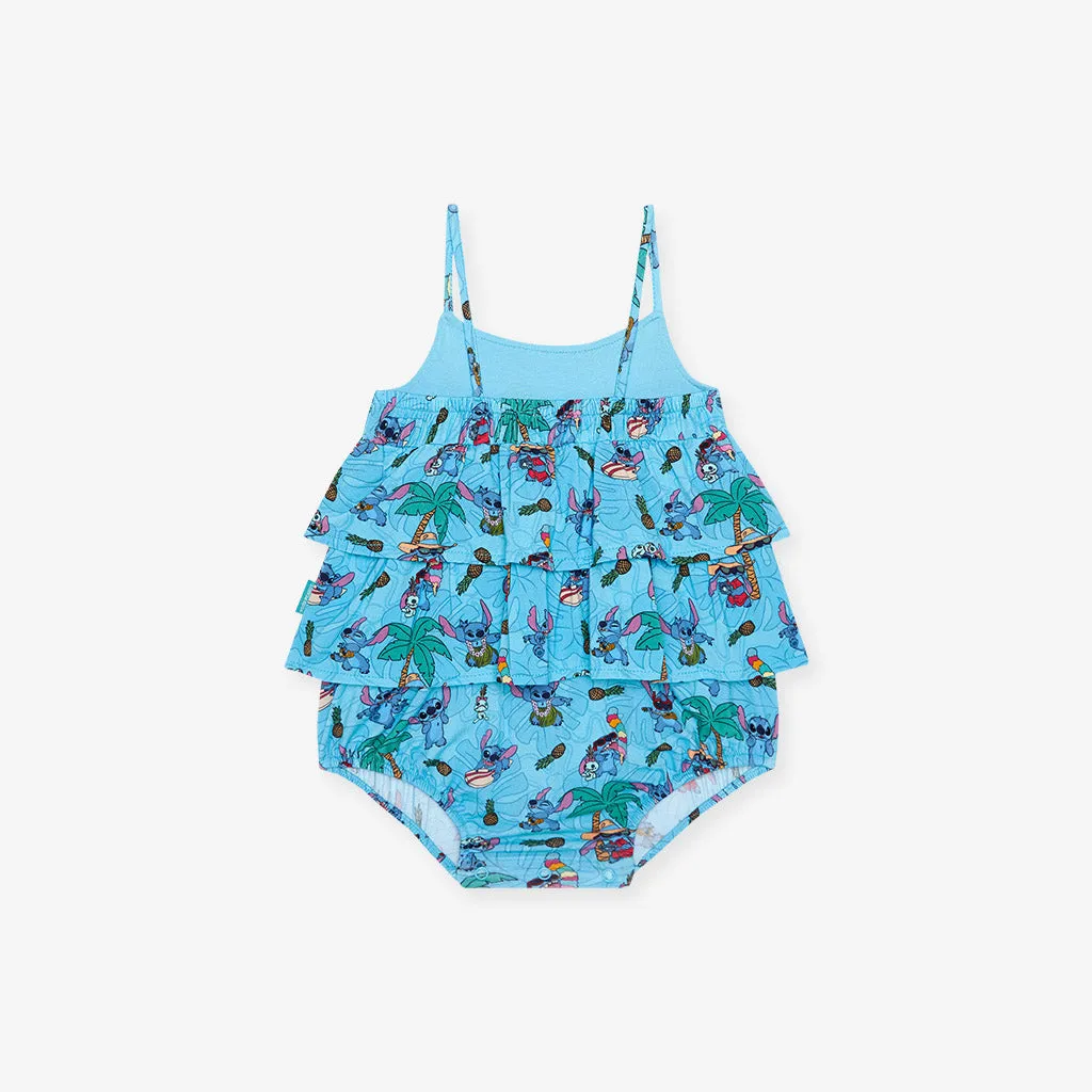 Disney Tropical Stitch Ruffled Bubble Romper