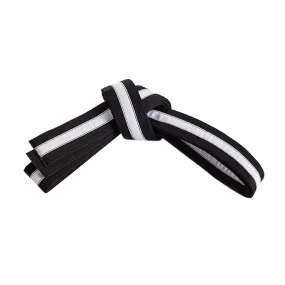 Double Wrap Striped Black Belt