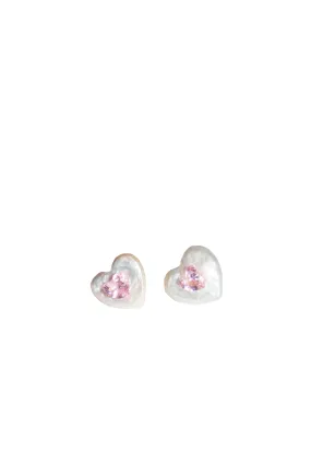 Elizabeth — Heart shaped baroque pearl earrings