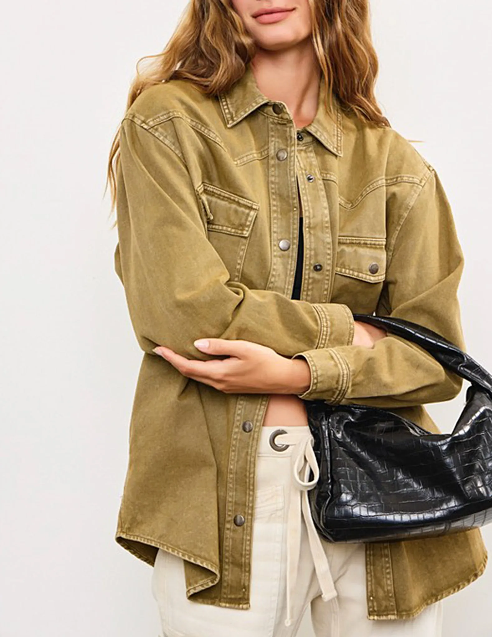 Elsie Cotton Canvas Shirt Jacket