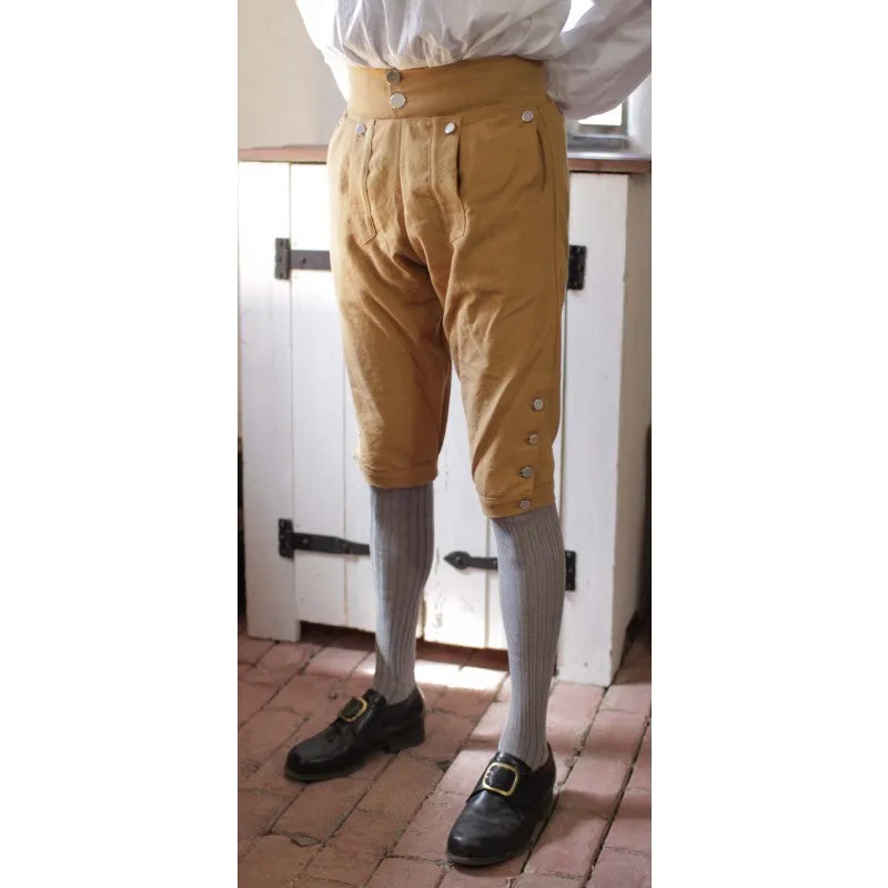 Fall Front Knee Breeches Cotton Canvas