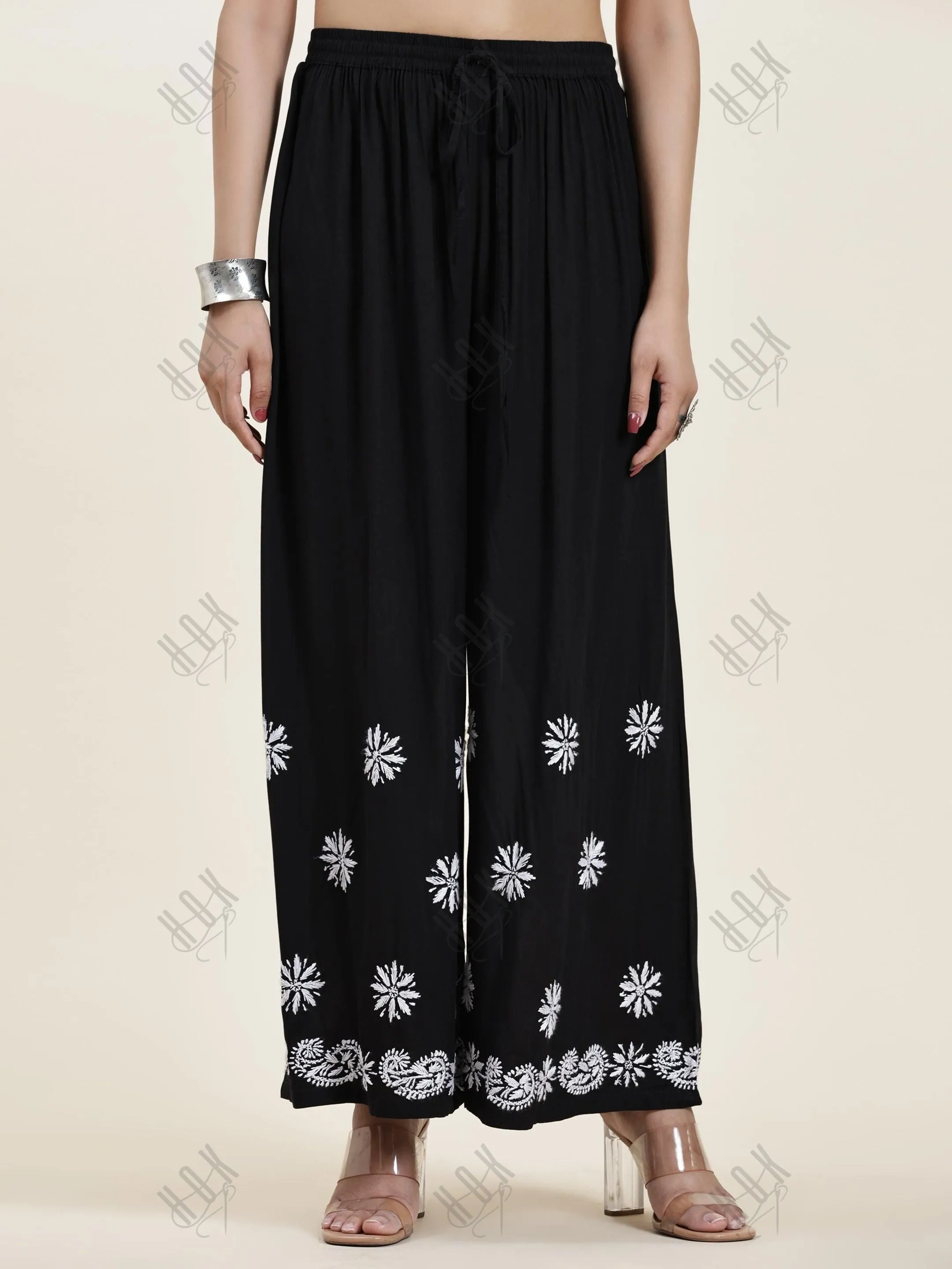 Fizaa Chikankari CO-ORD Set In Modal Cotton for Women In Black