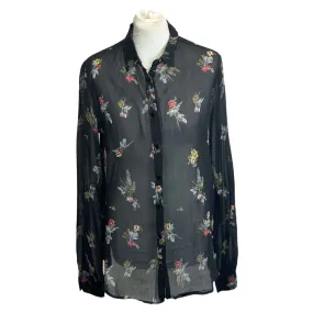 Forte Forte Black Floral Cotton & Silk Shirt S/M