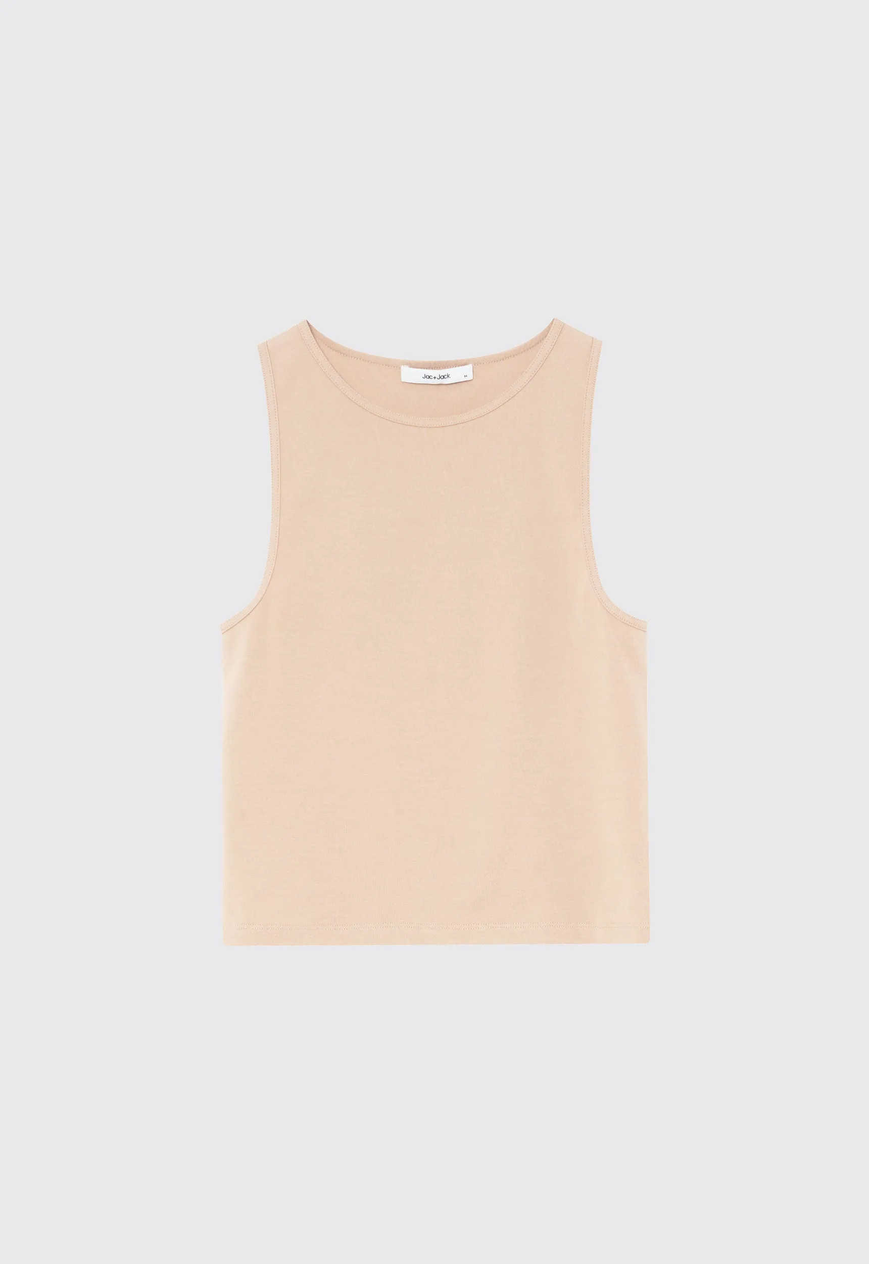 Foster Ribbed Cotton Tank - Crumb Beige