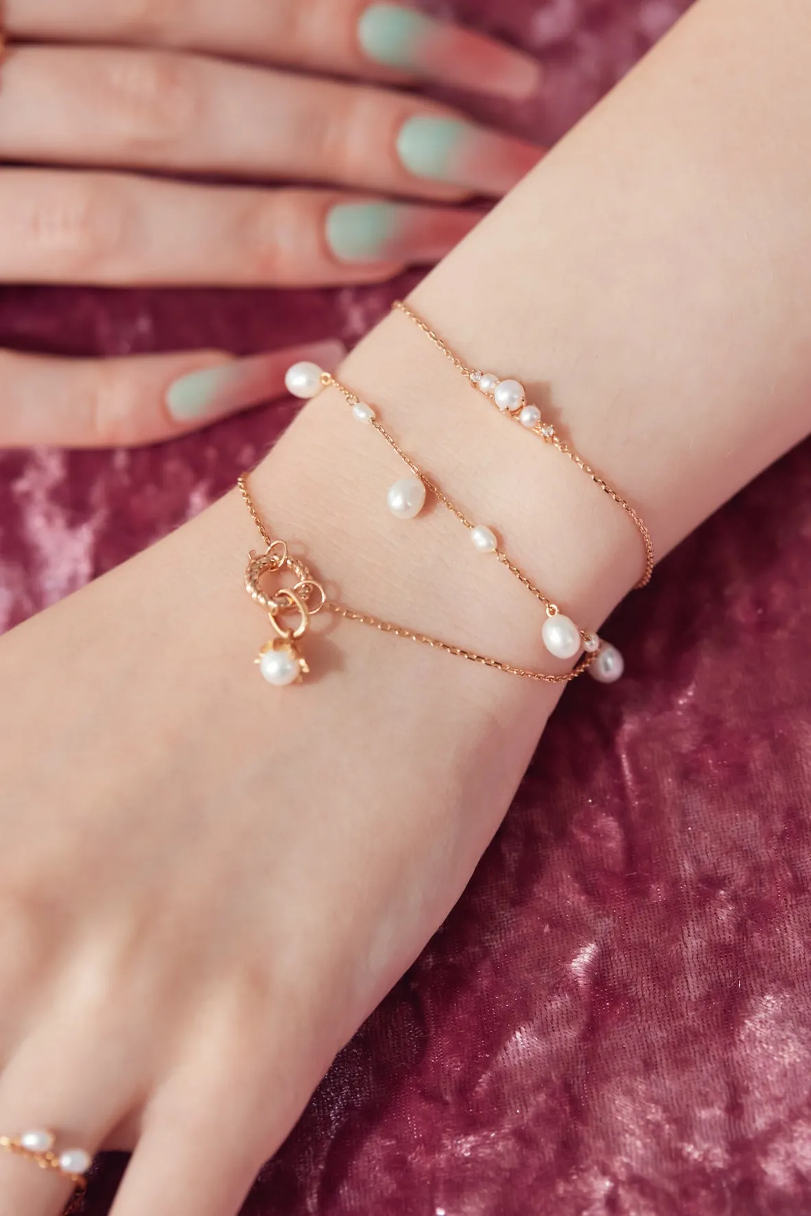 Freshwater Pearl Gold Bracelet - Whimsy