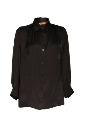 Gathered Yoke Shirt - Black 5039