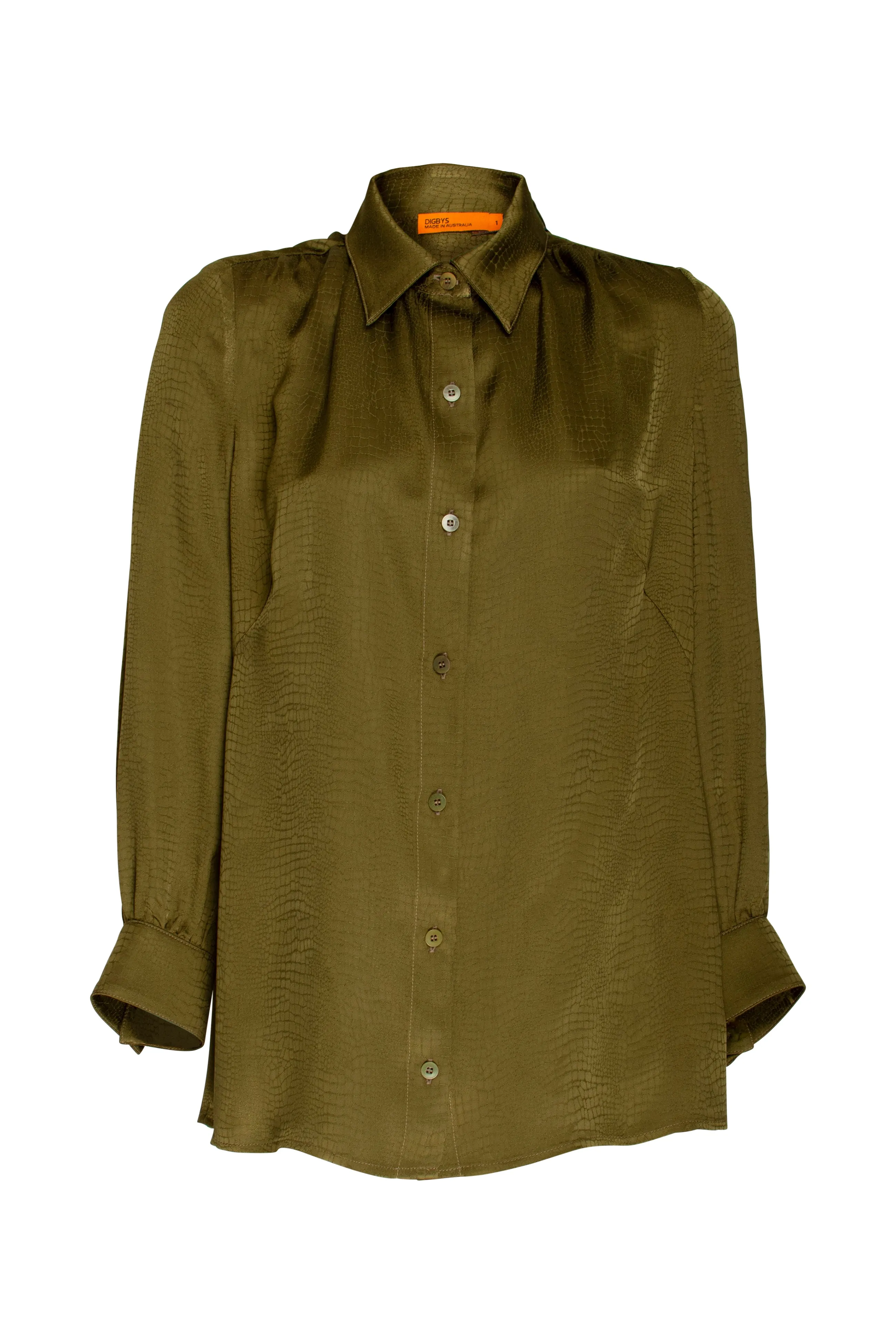 Gathered Yoke Shirt - Olive 5040