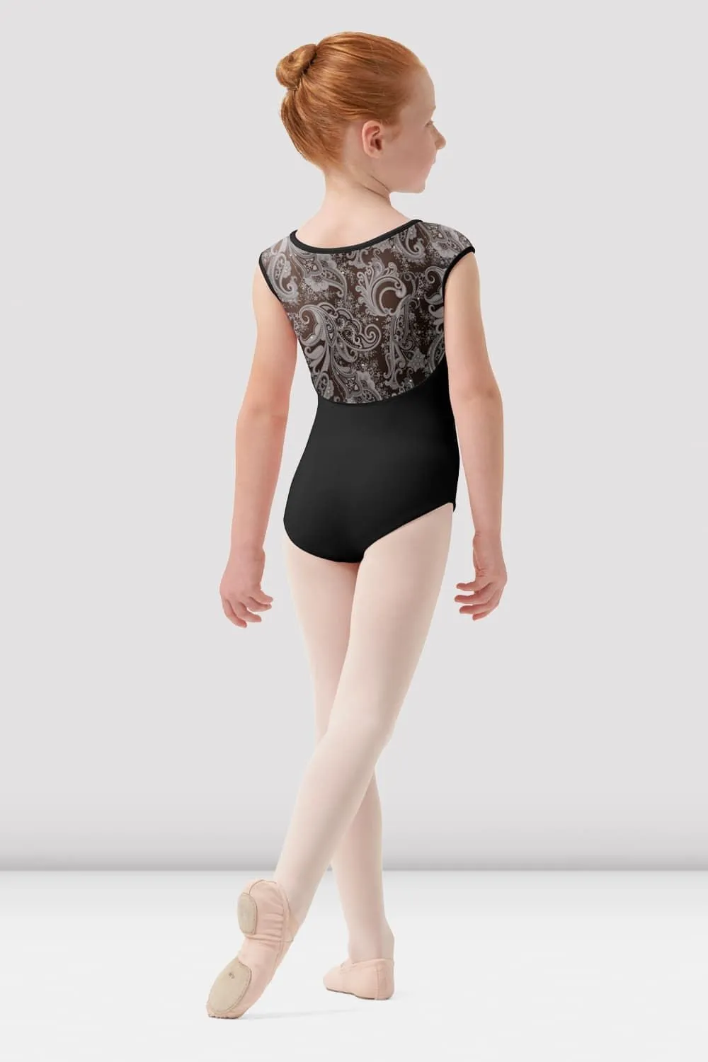 Girls Mirella Paisley Cap Sleeve Leotard