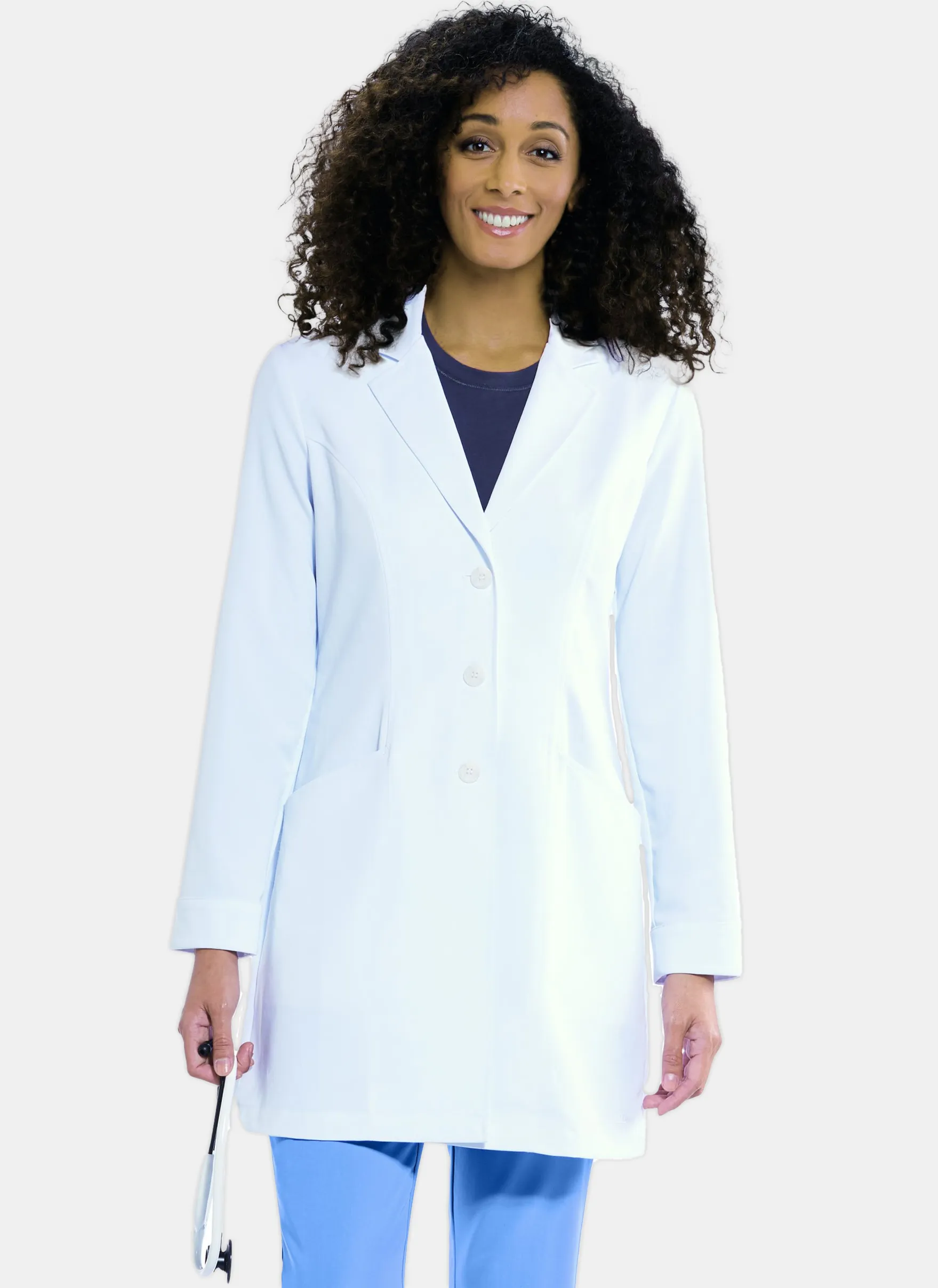 Greys Anatomy Signature Eve Womens Two Pocket Stretch Lab Coat