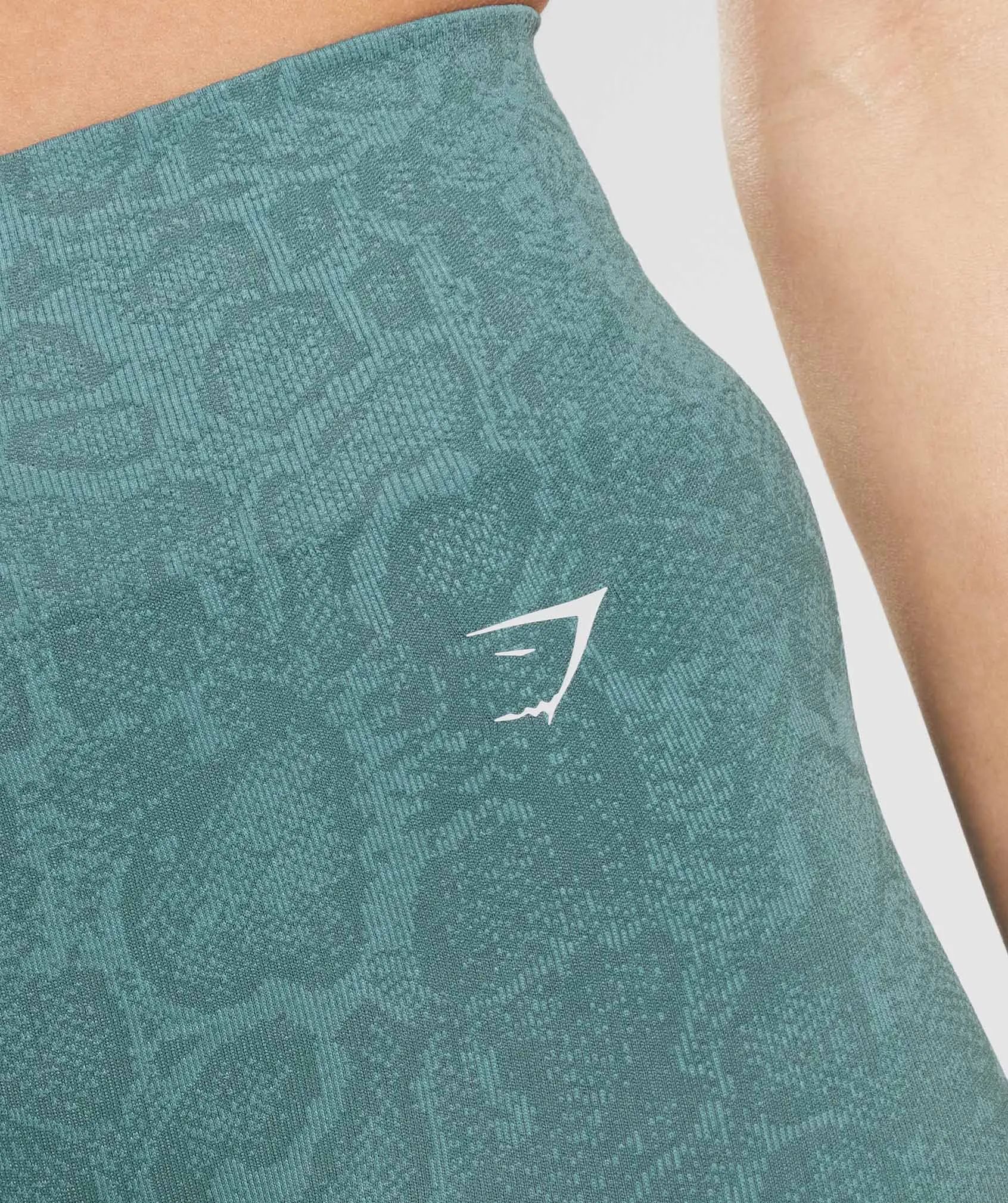 Gymshark Adapt Animal Seamless Cycling Shorts - Iceberg Blue/Thunder Blue