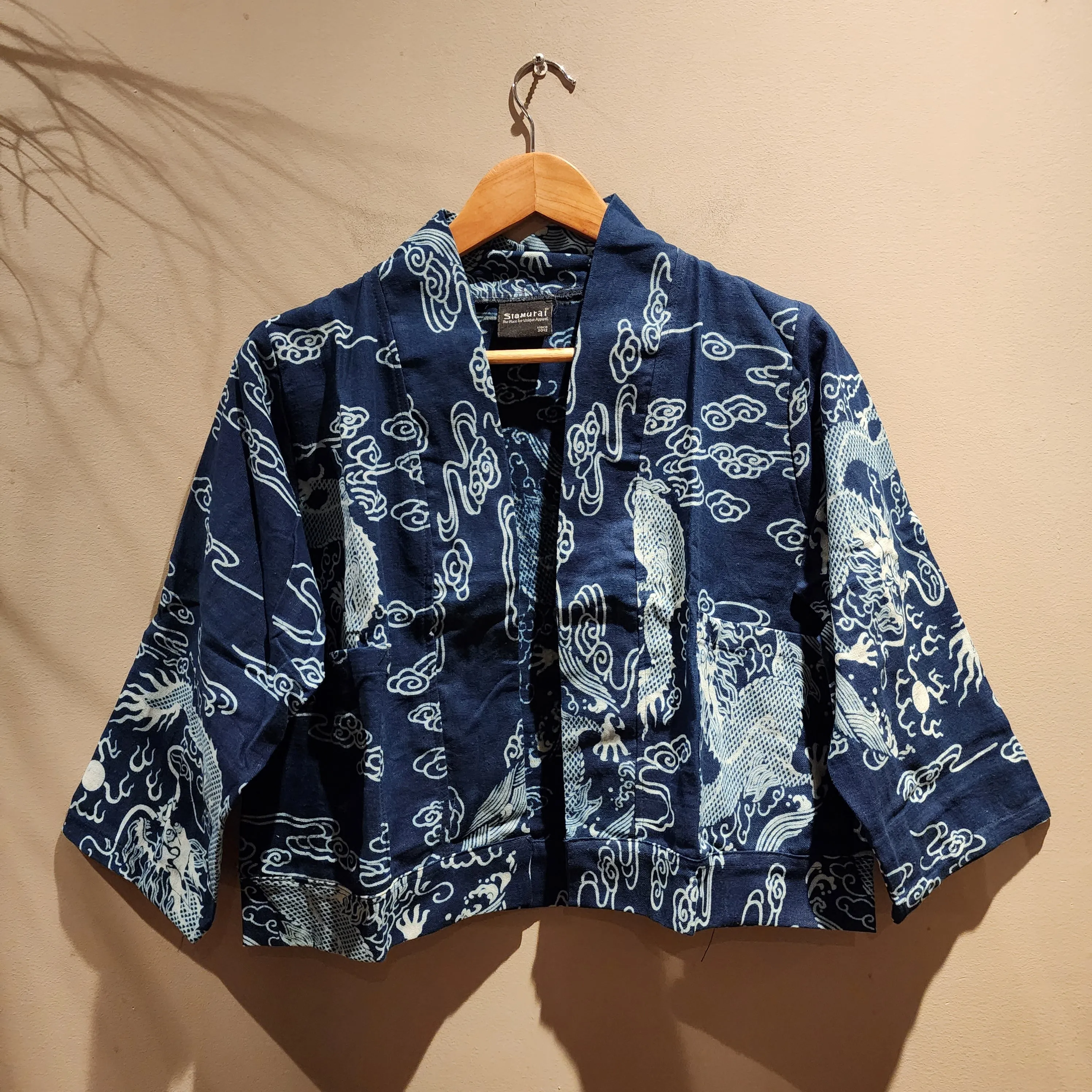 Indigo Dragon Cropped Top Jacket