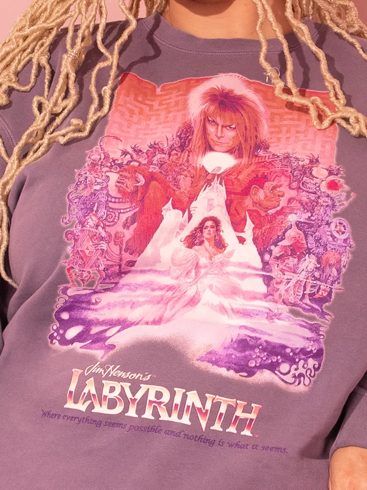 LABYRINTH™ Movie Poster Sweatshirt in Soft Lilac (UNISEX)