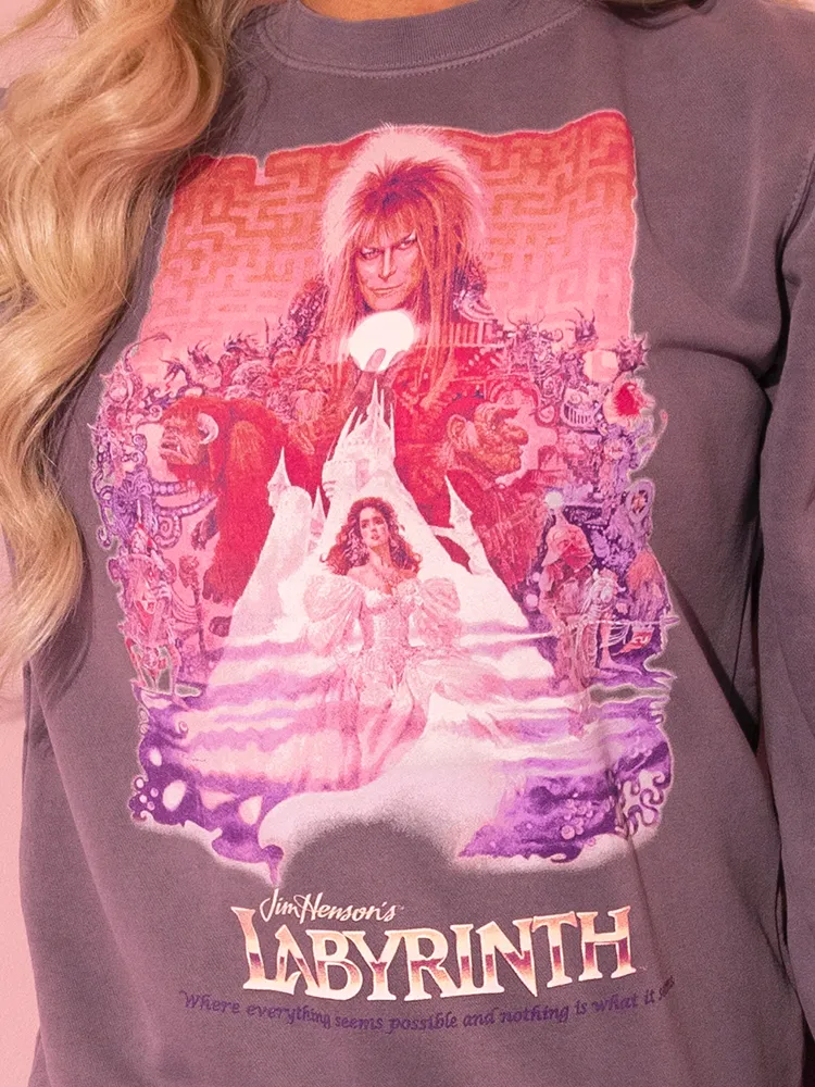 LABYRINTH™ Movie Poster Sweatshirt in Soft Lilac (UNISEX)