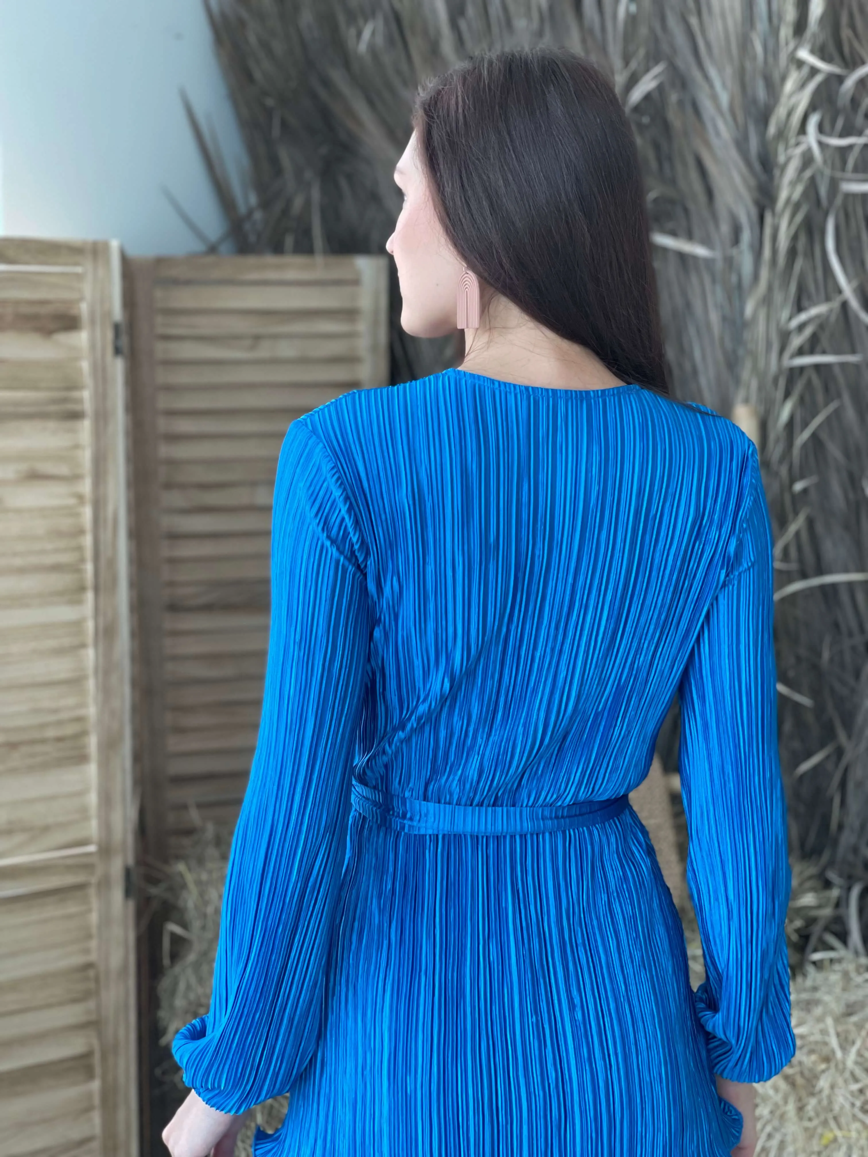 Latido Blue Pleated Co-Ord Set