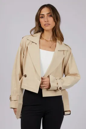 Lauren Cropped Trench Coat | Natural