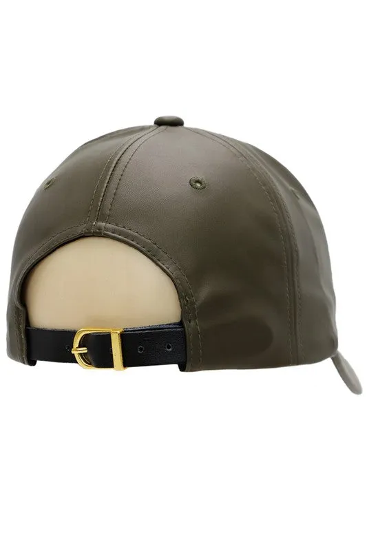 LEATHER BASEBALL CAP - NEW COLORS ADDED