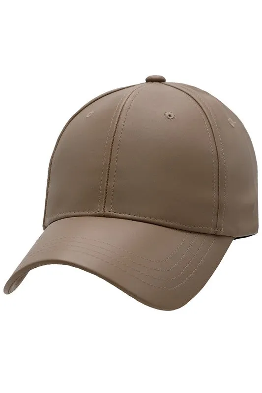 LEATHER BASEBALL CAP - NEW COLORS ADDED